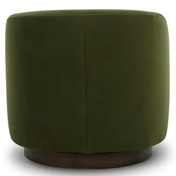 Stylish CHITA Swivel Accent Chair in Forest Green Velvet