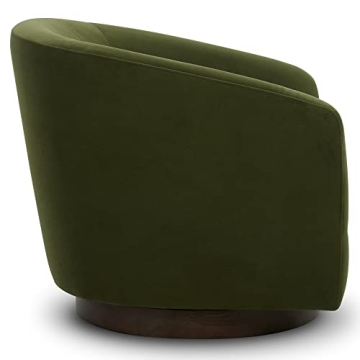 Stylish CHITA Swivel Accent Chair in Forest Green Velvet