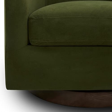 Stylish CHITA Swivel Accent Chair in Forest Green Velvet