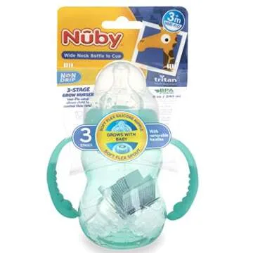 Nuby 3 in 1 Baby Bottle | Transition to Sippy Cup