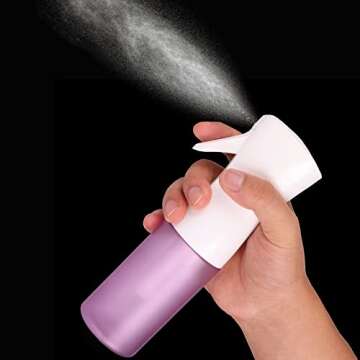 CestoMen 2Pcs Continuous Mist Spray Bottle – Ultra Fine Continuous Spray Bottle Hair Water Ultra Fine Mister Sprayer Propellant Free for Hairstyling, Cleaning, Plants, Misting (purple)