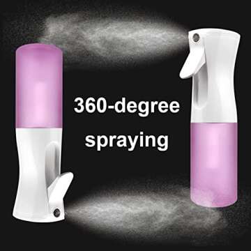 CestoMen 2Pcs Continuous Mist Spray Bottle – Ultra Fine Continuous Spray Bottle Hair Water Ultra Fine Mister Sprayer Propellant Free for Hairstyling, Cleaning, Plants, Misting (purple)