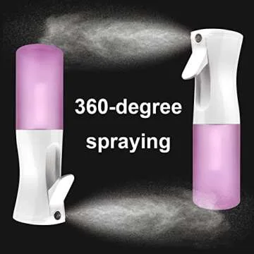 CestoMen 2Pcs Continuous Mist Spray Bottle – Ultra Fine Continuous Spray Bottle Hair Water Ultra Fine Mister Sprayer Propellant Free for Hairstyling, Cleaning, Plants, Misting (purple)