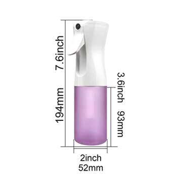 CestoMen 2Pcs Continuous Mist Spray Bottle – Ultra Fine Continuous Spray Bottle Hair Water Ultra Fine Mister Sprayer Propellant Free for Hairstyling, Cleaning, Plants, Misting (purple)