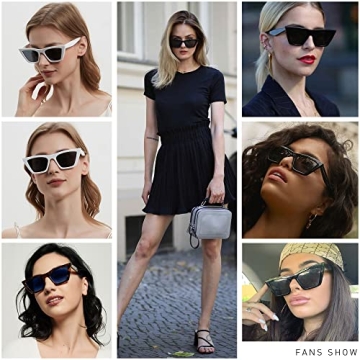 ANDWOOD Cat Eye Sunglasses Women Vintage UV400 Protection
