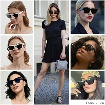 ANDWOOD Cat Eye Sunglasses Women Vintage UV400 Protection
