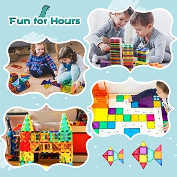 Exciting 180PCS Magnetic Tiles Set for Kids - STEM Fun
