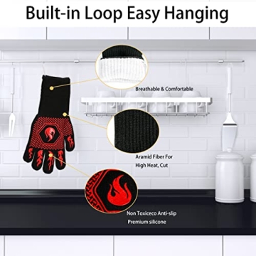 Fireproof BBQ Gloves - Heat Resistant & Non-Slip
