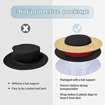 Classic Fedora Hat Two Tone Flat Top Hat with Band Wide Brim Pork Pie Hat Adjustable Patchwork Colors Panama Hat