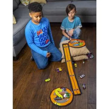 Hot Wheels ZipBin Wheelie Track Pack for Kids Play & Storage