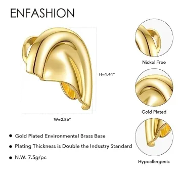 EF ENFASHION Clip On Ear Cuff Earrings for Women