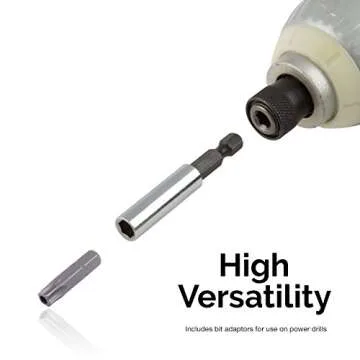 NEIKO 10048A Security Bit Set 100-Piece Set Cr-V Steel 1/4-inch Adapters Phillips Slotted Hex Torx Star Tamperproof Pozi Square Spanner Torque Tri-Wing Clutch Spline Wing Nut, Security Torx Bit Set