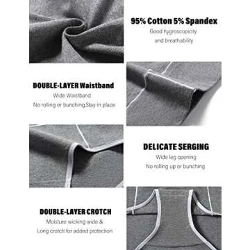 POKARLA Womens Cotton Underwear High Waist Full Coverage Briefs Soft Breathable Postpartum Panties Stretch Underpants Regular & Plus Size