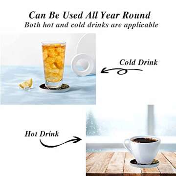 oFloral Sunflower Coasters for Drinks Rustic Flower You are My Sunshine Cups Place Mats for Home Decor Set of 2, 4 Inch