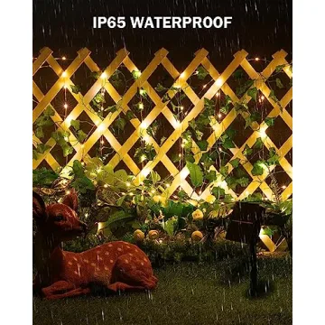 Solar Fairy Lights 33Ft with Ivy - Perfect Outdoor Lighting