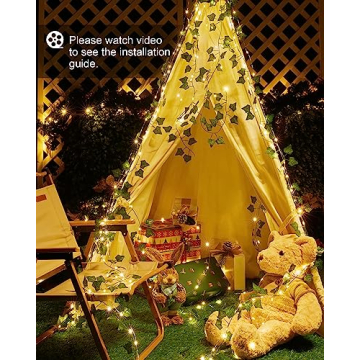 Solar Fairy Lights 33Ft with Ivy - Perfect Outdoor Lighting