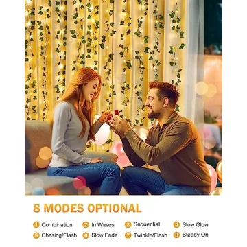 Solar Fairy Lights 33Ft with Ivy - Perfect Outdoor Lighting