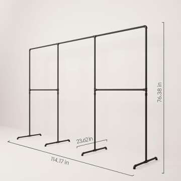 pamo freestanding clothes rail in industrial loft design - LAS III - wardrobe for walk-in closet wal...