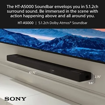 Sony HT-A5000 Dolby Atmos Sound Bar with 5.1.2ch Surround