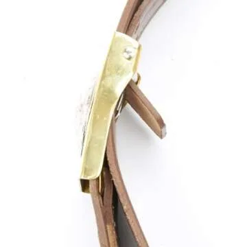 German WWI Brown Leather Belt with Prussian Brass and Nickel ‘Gott Mit Uns’ Buckle- Size 32-36 (81cm-91cm)