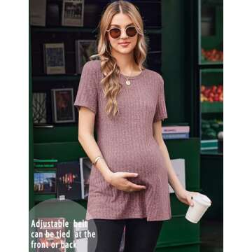 Chic Ekouaer Maternity Shirts for Pregnant Moms
