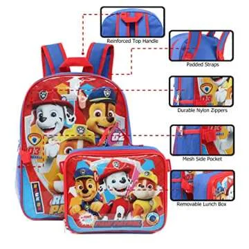 Nickelodeon Paw Patrol Backpack with Lunch Set
