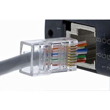 IDEAL Electrical 30-495 FT-45 Feed-Thru Plug Crimp Tool for CAT5e, CAT6, RJ-45 Connectors