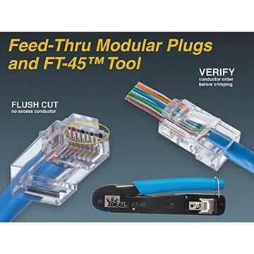 IDEAL FT-45 Crimp Tool for CAT5e, CAT6, RJ-45 Connectors