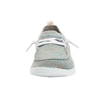 Hey Dude Women's Wendy Halo Azur Coral Size 6 | Women’s Shoes | Women’s Lace Up Loafers | Comfortable & Light-Weight