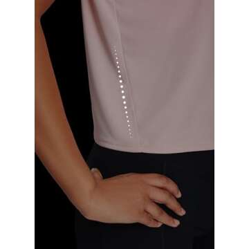 BALEAF Women's Workout Tops Athletic Shirts Cropped Short Sleeve Split Back Running Gym Quick Dry Sun Protection UPF 50+ Pink M