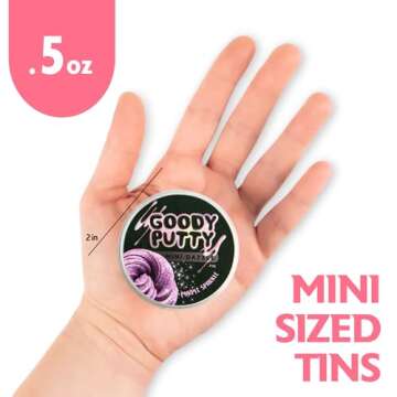 Dazzle Putty Toy Goody Putty Mini Tins 8 Pack of Sensory Glitter Putty Fidget Toy for Boys and Girls