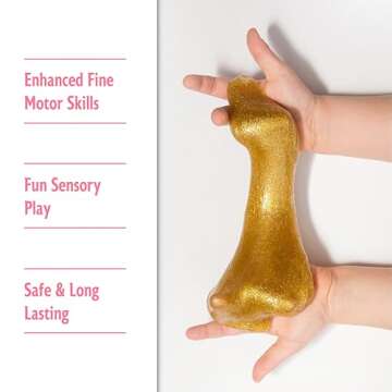 Dazzle Putty Toy Goody Putty Mini Tins 8 Pack of Sensory Glitter Putty Fidget Toy for Boys and Girls