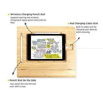 Adjustable Bamboo Tablet Stand for iPad Pro Users