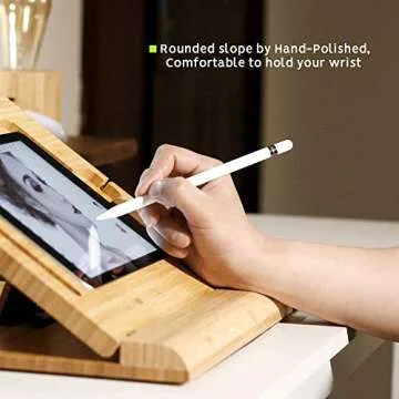 Adjustable Bamboo Tablet Stand for iPad Pro Users