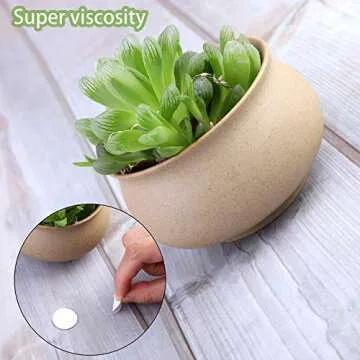 ADXCO 100 Pieces Removable Sticky Adhesive Putty Clear Sticky Putty Double-Sided Putty Round Nano Gel Transparent Putty for Christmas Wall, Metal, Glass, Diameter 25 mm