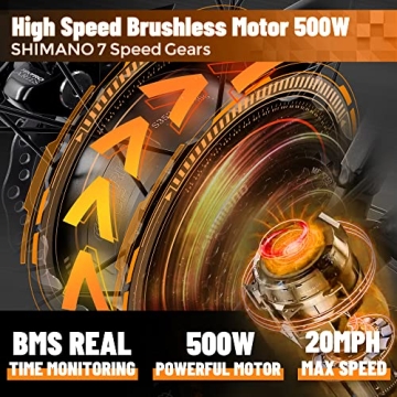 ECOTRIC Cheetah 500W Electric Bike 26" x 4" Fat Tire