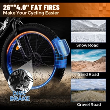 ECOTRIC Cheetah 500W Electric Bike 26" x 4" Fat Tire