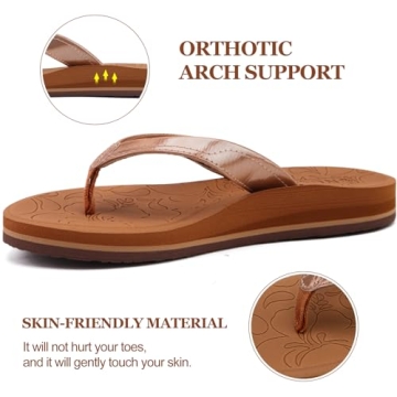ONCAI Women's Flip Flops with Arch Support and Style