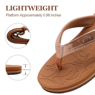ONCAI Women's Flip Flops with Arch Support and Style