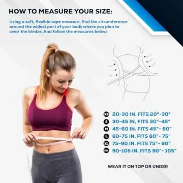 NYOrtho Abdominal Binder Lower Waist Support Belt - Compression Wrap for Men and Women MADE IN USA (45" - 60") 3 Panel - 9"