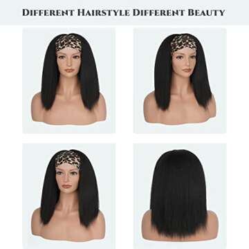Aminow Kinky Straight Headband Wig for Effortless Style