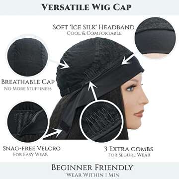 Aminow Kinky Straight Headband Wig for Effortless Style