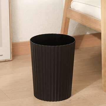JiatuA Small Trash Can Plastic Wastebasket Round Garbage Container Bin for Bathroom, Kitchen, Bedroo...