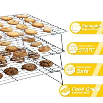 Hunnycook Stackable Cooling Racks for Baking and Cooking