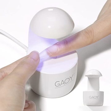 GAOY Mini UV Light for Gel Nails, Small Nail Cure Light, Eggshell LED Nail Lamp, USB Nail Dryer for ...