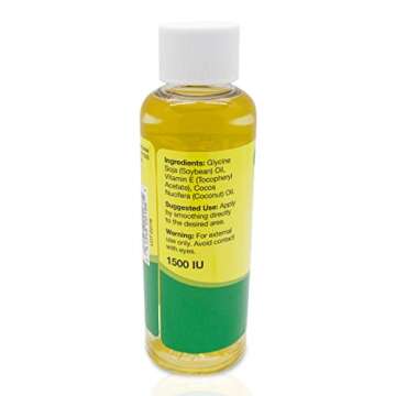 Vitamin E Oil For Your Face & Skin - Helps Reduce Wrinkles, Fine Lines for Younger Skin. Reduces Stretch Marks & Scars. 4oz 1500 IU Vit E Bottle
