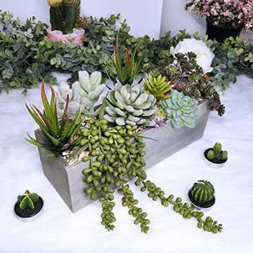 Supla Artificial Potted Succulents Arrangement for Decor
