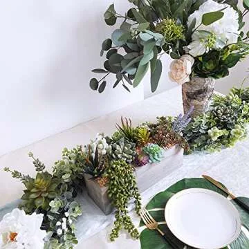 Supla Artificial Potted Succulents Arrangement for Decor