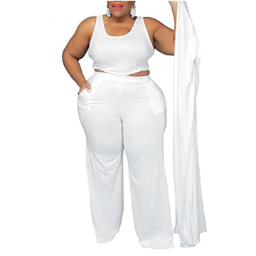 CROSTRITON 3 Piece Plus Size Suit for Elegant Comfort