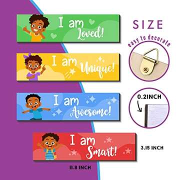 Inspirational Black Boy Quotes Wall Art Set of 4 - Motivational Black Boy Wall Decorations Motivational Wall Decor Art for Tween Boys Room